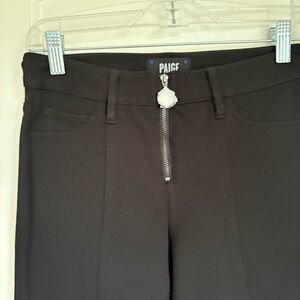 Paige Women’s NWT Exposed Zipper Flair Black Pants - Size 25